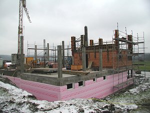 Weihnachtsbaustelle am 19.12.02